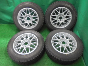 f28◆５穴マルチホイール メーカー不明 アルミ 15×6.5J◆15×6.5JJ +45 5H PCD100/114.3 中古アルミホイール4本セット