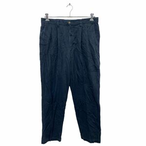 DOCKERS チノパンツ W36 ドッカーズ クラシックフィット タック入り コットン ビッグサイズ ネイビー 古着卸 アメリカ仕入 2402-180