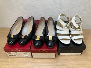 18137+38 Salvatore Ferragamo サルヴァトーレフェラガモ ヴァラ ラウンドトゥ パンプス シューズ 2足 5C YSL サンダル 36 1/2