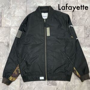 Lafayette ラファイエット MA1 ナイロンジャケット カモフラ リフレクター ブラック サイズL 玉SS1381