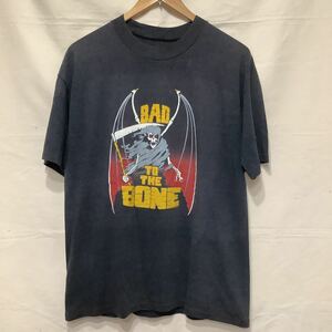 M38.ビンテージハーレーダビットソンTシャツアメカジUSAアメリカフリー＆イージーマイフリーダムドクロ骸骨サイズL位vintage ヴィンテージ