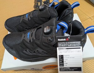 紙タグ付き 激レアカラー珍しいブルーマーク Reebok INSTA PUMP FURY ROAD ポンプフューリーロード リーボック ブラック ブルー 黒青