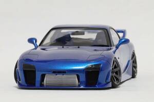 1/24 アオシマ　FD3S GT-C ブルーメタリック　TE37 SAGA SL18"　完成品