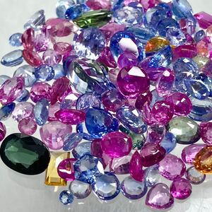 1円〜!!≪天然カラーサファイアおまとめ38.5ct≫j 約7.7g ルース 裸石 宝石 sapphire サファイア マルチカラー multicolored w4マ96