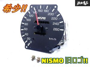 実動外し!! 希少 旧ロゴ ニスモ NISMO BNR32 スカイライン GT-R RB26DETT フルスケール 260km表示 スピードメーター 走行距離66735km 棚O-1