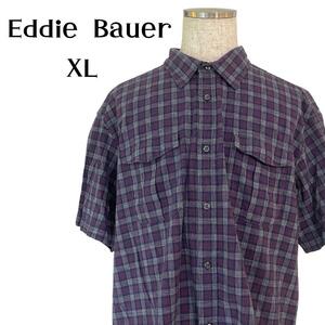 Eddie Bauer エディーバウアー　メンズ　半袖　シャツブラウス【XL】