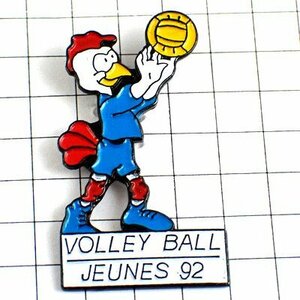 ピンバッジ・バレーボール選手の鳥 FEDERATION-FRANCAISE-DE-VOLLEYBALL FFVB◆フランス限定ピンズ◆レアなヴィンテージものピンバッチ