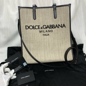 美 デッドストック級 DOLCE＆GABBANA MILANO ドルチェアンドガッバーナ ミラノ 2WAY トート ショルダー キャンバス BM-2259 IW408DB07DLG80