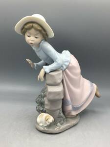 リヤドロ LLADRO ナオ 少女犬 置物 フィギュリン 陶器