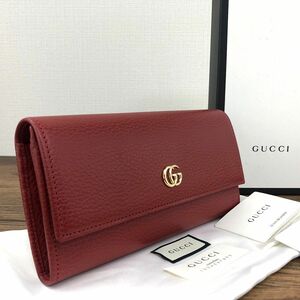 ☆送料無料☆ 未使用品 GUCCI 長財布 456116 プチマーモント レッド 箱付き プレゼントにも！ 254