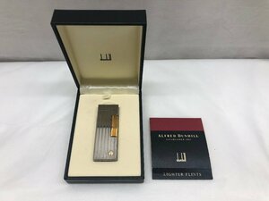 【火花確認】dunhill ダンヒル ガスライタ－ シルバー ゴ－ルド ケース 石付き