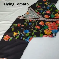 Flying Toato カシュクール薄い生地のトップス  花柄  大きめ