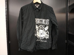 HYSTERIC GLAMOUR ヒステリックグラマー 長袖シャツ MONTHLY MYSTERY 02173AH13 Sサイズ ブラック 店舗受取可