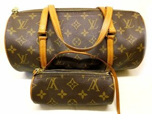 3F ヴィトン ■ M51385 MB0082 モノグラム パピヨン30 ハンドバッグ 筒形 レディース ポーチ難あり Louis Vuitton □6E キニ100