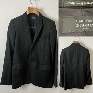 ★【送料無料 国内正規 フランス製】GARCONS INFIDELES ギャルソン インフィデレス PAUL JACKET ポール テーラード ジャケット 48 ブラック