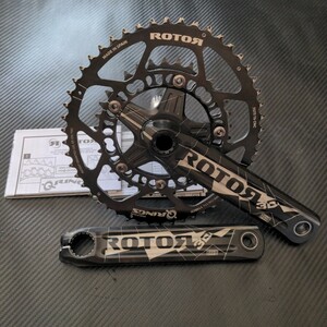 ROTOR ローター クランクセット　楕円チェーンリング　50/34T 11S 24mmアクスル　中古