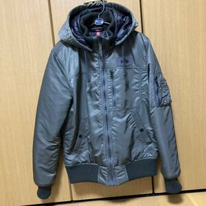 アルファ ALPHA INDUSTRIES フーデッドリブジャケット ミリタリー タクティカル　フライトジャケット 