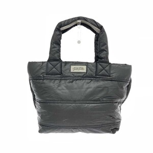 未使用品◆Folli Follie フォリフォリ トートバッグ◆ ブラック ナイロン キルティング 中綿 レディース bag 鞄