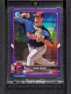 Shane Bieber 250枚限定 Bowman Chrome パープルリフ