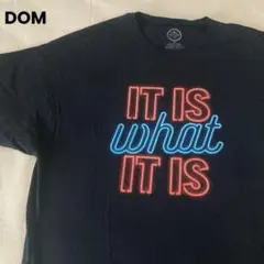 US古着 DOM  シンプル　ロゴプリント　Tシャツ Tee