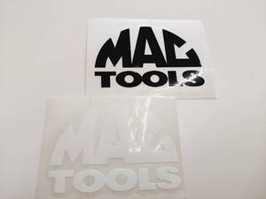 スピード出荷 2枚セット マックツール MACTOOLS 文字だけ貼れる 抜き文字ステッカー オリジナルステッカー ブラック ホワイト 各1枚 管理F