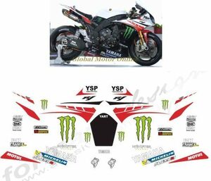 グラフィック デカール ステッカー 車体用 / ヤマハ YZF-R1 / レプリカ モンスターエナジー YRT 2013 SBK