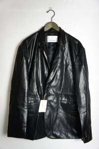 美品正規 The Frankie Shop ザフランキーショップ Olympia Blazer オリンピア フェイク レザー ジャケット ブレザー 黒 M/L 本物 611N