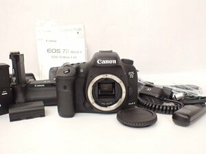 Canon キヤノン デジタル一眼レフカメラ EOS 7D MARKII ボディ バッテリーグリップ BG-E16/バッテリー/充電器/説明書付き □ 6FFD1-1