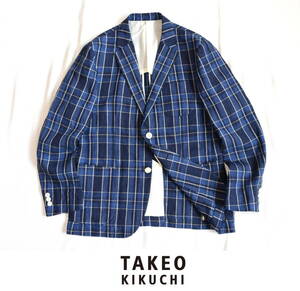 TAKEO KIKUCHI（タケオキクチ） “メインライン” 麻リネン100%サマーテーラードジャケット size3 Main Line