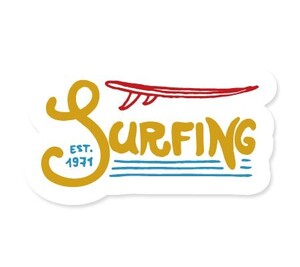 ステッカー サーフィン アメリカン 車 アウトドア スーツケース おしゃれ かっこいい レトロ バイク SURFS UP DECAL サーフボード SURFING