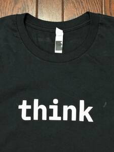 ｔｈｉｎｋ ＩＢＭ プリント Ｔシャツ Ｍ 黒 ブラック シンク アイ・ビー・エム 企業物