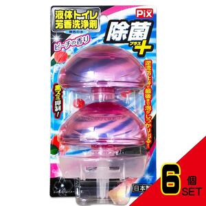 ピクス除菌プラス液体トイレ芳香洗浄剤ピーチ2個 × 6点