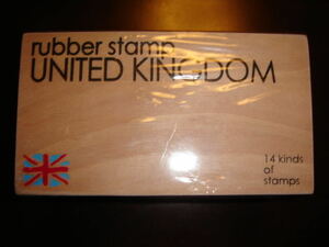 【新品】　rubber stamp UNITED KINGDOM 　14種類のおしゃれなスタンプ