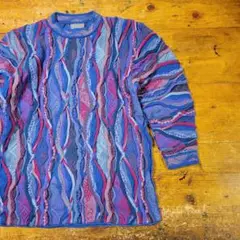 【美品】極希少 COOGI クージー ロング丈 3Dニット ウール セーター S