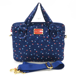 MARC by MARC JACOBS　マークバイマークジェイコブス 2way ブリーフケース 総柄 ブルー系 [240001631732]