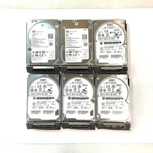 S6052161 SEAGATE/HGST 300GB SAS 10K 2.5インチ HDD 6点【中古動作品】