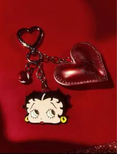 ベティブープキーホルダー　ベティちゃんキーホルダー　ハート　BettyBoop