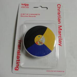 クリスチャン・マークレー Christian Marclay トランスレーティング[翻訳する]展 マグネット3種セット/リサイクルされたレコード