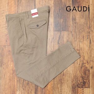 24AW/GAUDI/34インチ/美脚パンツ ストレッチ快適 ドット柄プリント 製品染め加工 ガウディ 新品/カーキベージュ/ja358/