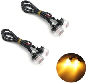 【Deepa】バイク ウインカー LED 極小 高輝度 ミニ ナノ 小型 M6 汎用 4個セット アンバー オレンジ