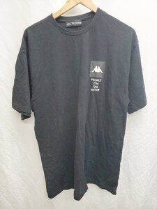 ◇ ⊂ KAPPA カッパ 半袖 Tシャツ サイズXL ブラック レディース P