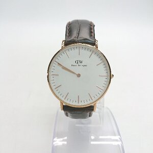 ◇ Daniel Wellington 動作未確認 2針 クオーツ式 レザー 腕時計 ウォッチ ブラウン サイズ表記なし レディース メンズ E