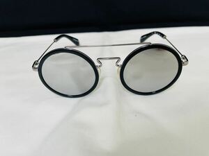 Yohji Yamamoto ヨウジ ヤマモト サングラス YY5010 001 未使用 美品 伊達メガネ シルバー ミラーレンズ