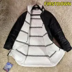 【ほぼ未使用】FIRSTDOWN リバーシブルダウンジャケットBK/WHタグ付き