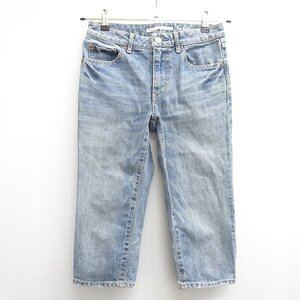 Spick & Span スピック&スパン ビンテージ加工 クロップド デニムパンツ 34 インディゴ ジーンズ レディース