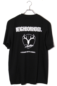 23SS 30th aniv NEIGHBORHOOD × J.LEAGUE ネイバーフッド Jリーグ SIZE:L Jリーグ30周年記念 鹿島アントラーズ 半袖Tシャツ BLACK ブラッ