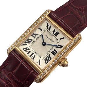 カルティエ Cartier タンク ルイ カルティエ WJTA0010 シルバー K18PG 腕時計 レディース 中古