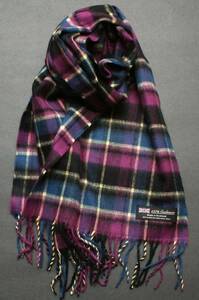 ＊新品＊スコットランド製 暖かカシミア100％　お洒落な色合いのスカーフ