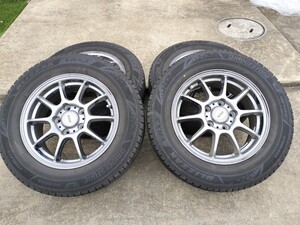 スタッドレスタイヤ ホイール4本セットBADX DOS ML-10 15インチ 6.0J ブリヂストン BLIZZAK ブリザック VRX3 195/65R15 91Q　セレナ着用