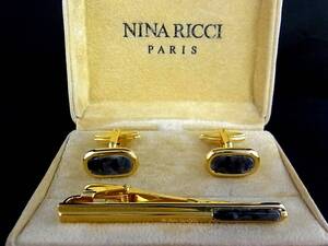 ■新品N■№1303 【NINARICCI】ニナリッチ 【ゴールド】■カフス＆ネクタイピン セット♪